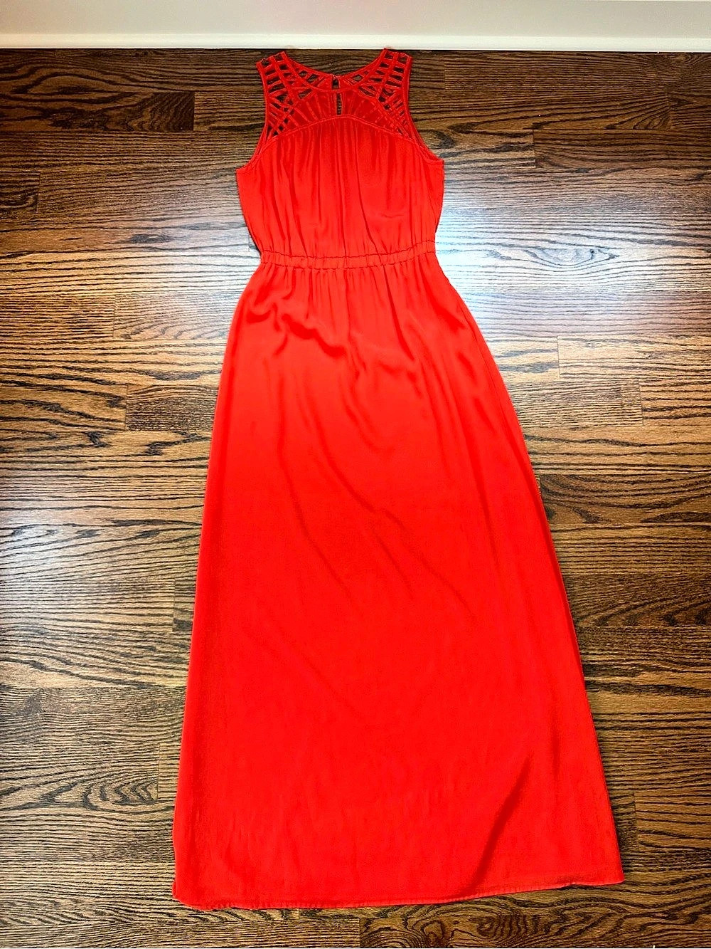 Gianni Bini Red Cutout Maxi Dress Size Small Like New